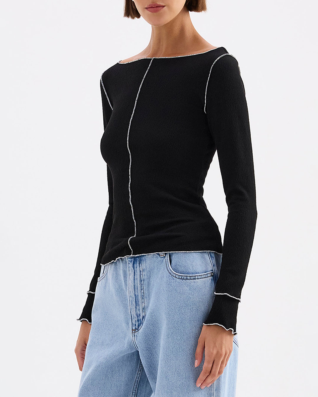 Ria Top - Black - Nude Lucy