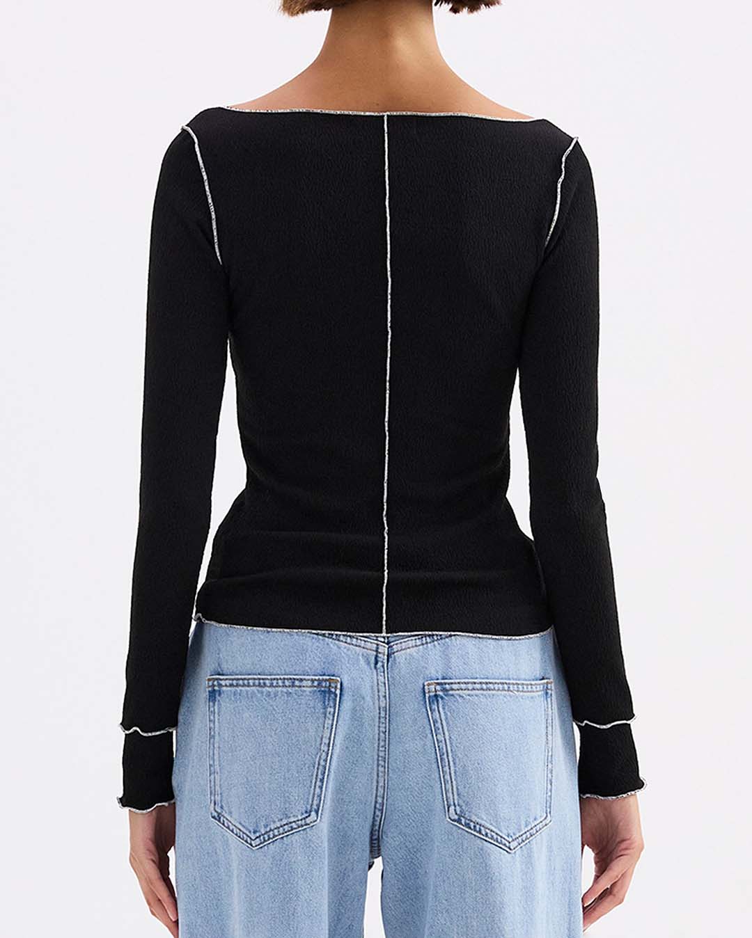 Ria Top - Black - Nude Lucy