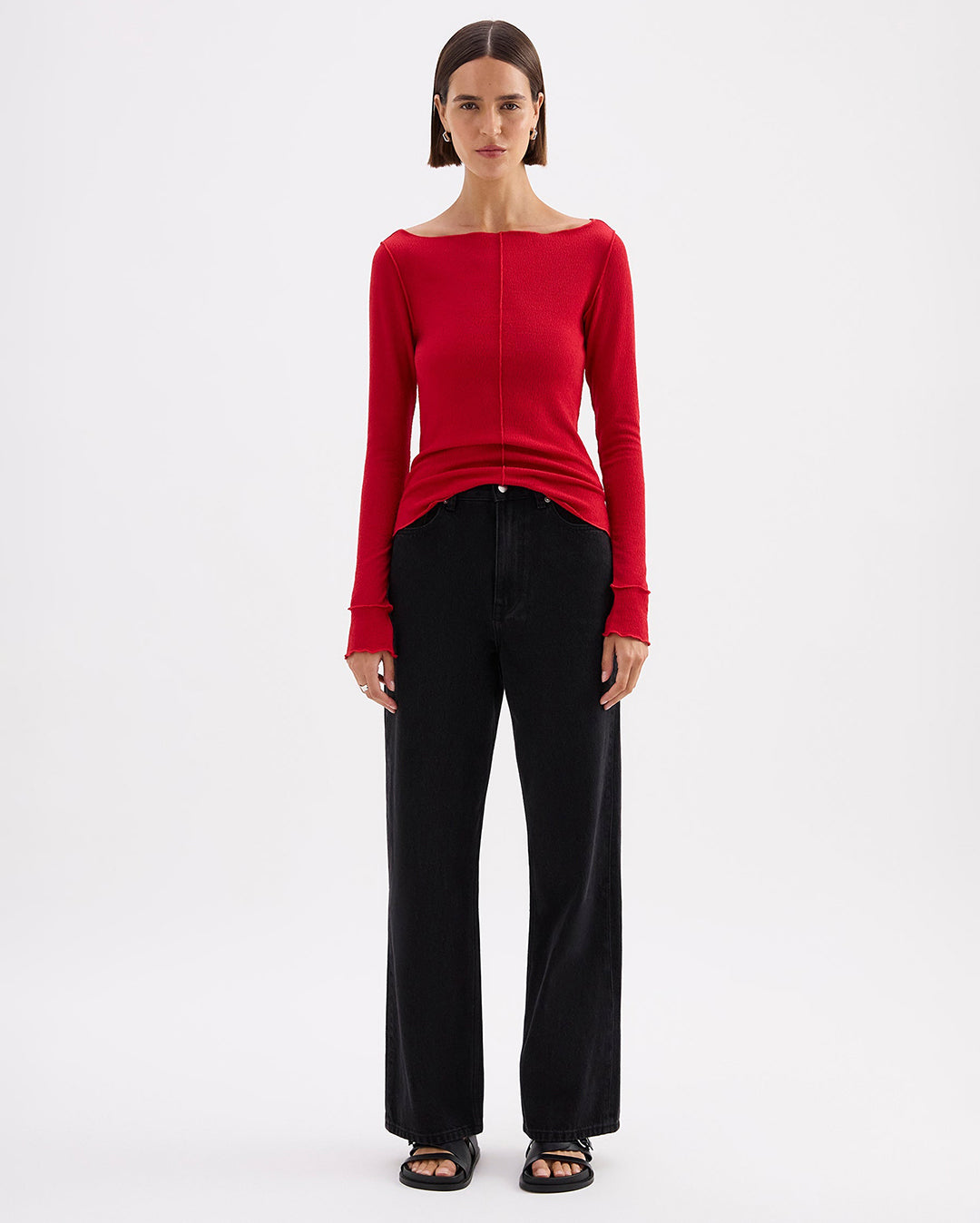 Ria Top - Cherry - Nude Lucy