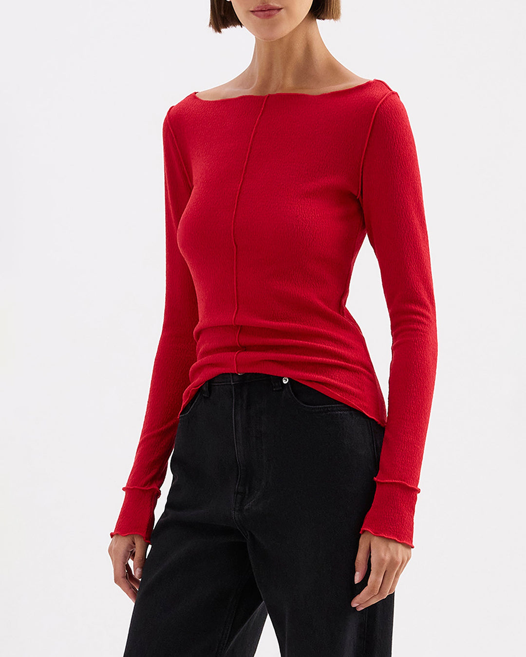 Ria Top - Cherry - Nude Lucy