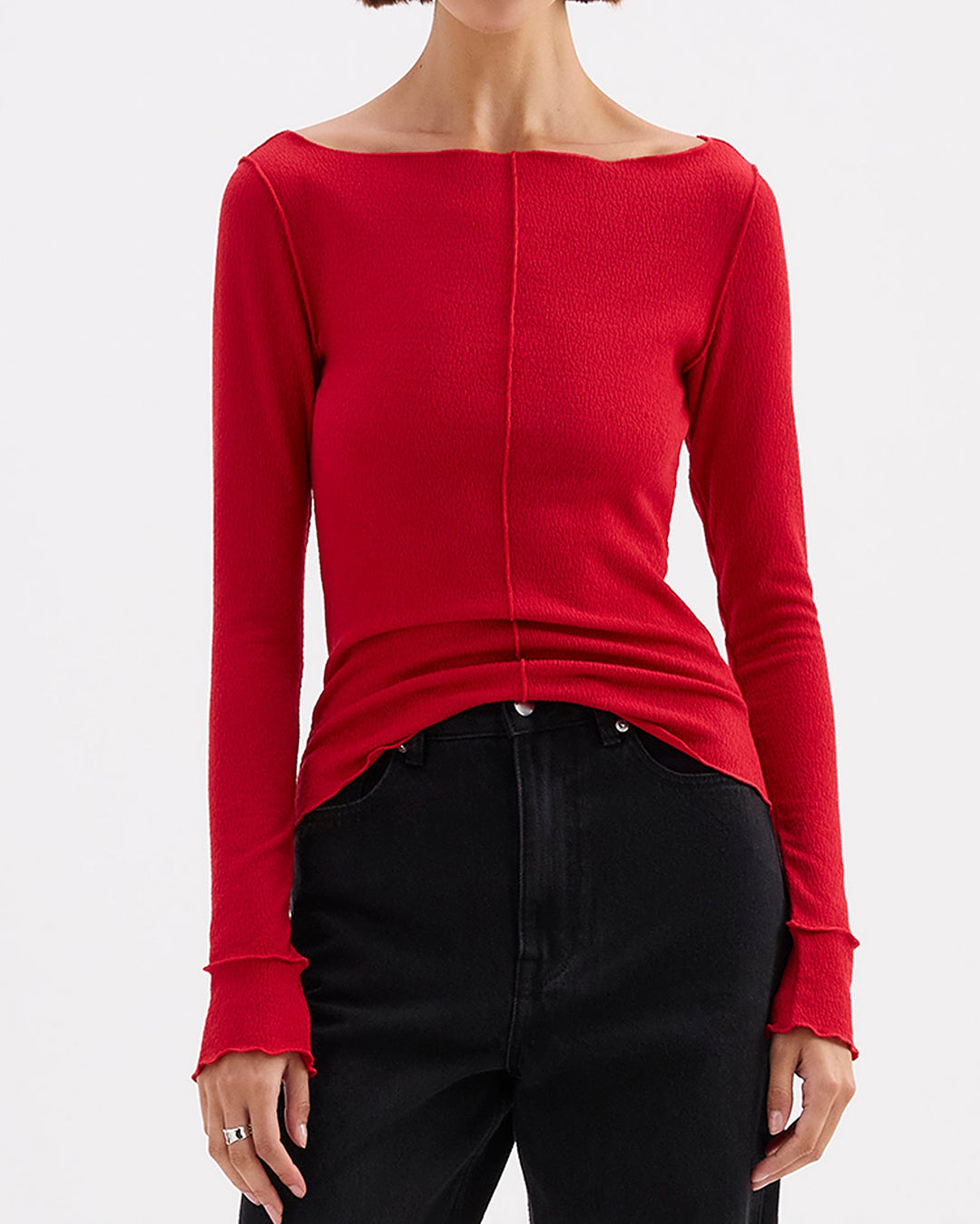 Ria Top - Cherry - Nude Lucy