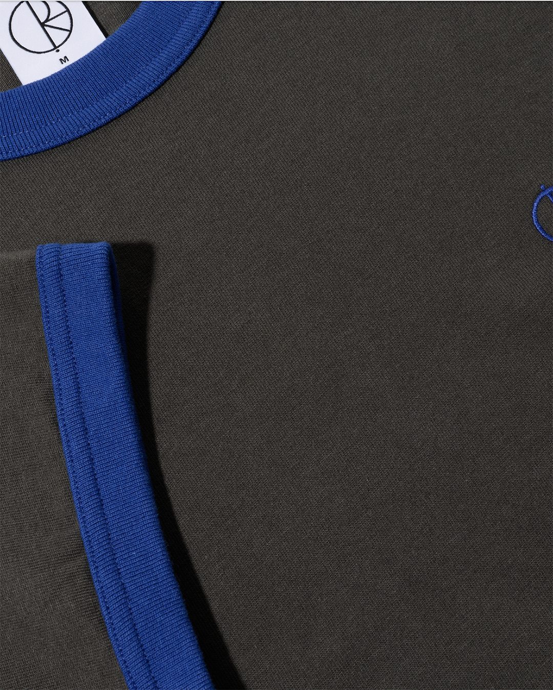 Ringer Tee - Dirty Black/Egyptian Blue - Polar Skate Co
