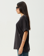 Rise - Hemp Oversized Tee - Stone Black - Afends