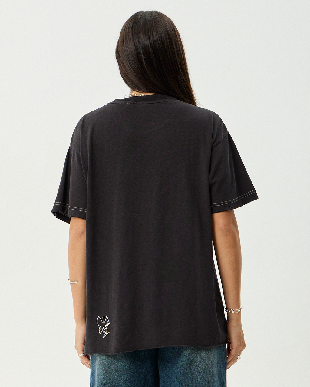 Rise - Hemp Oversized Tee - Stone Black - Afends
