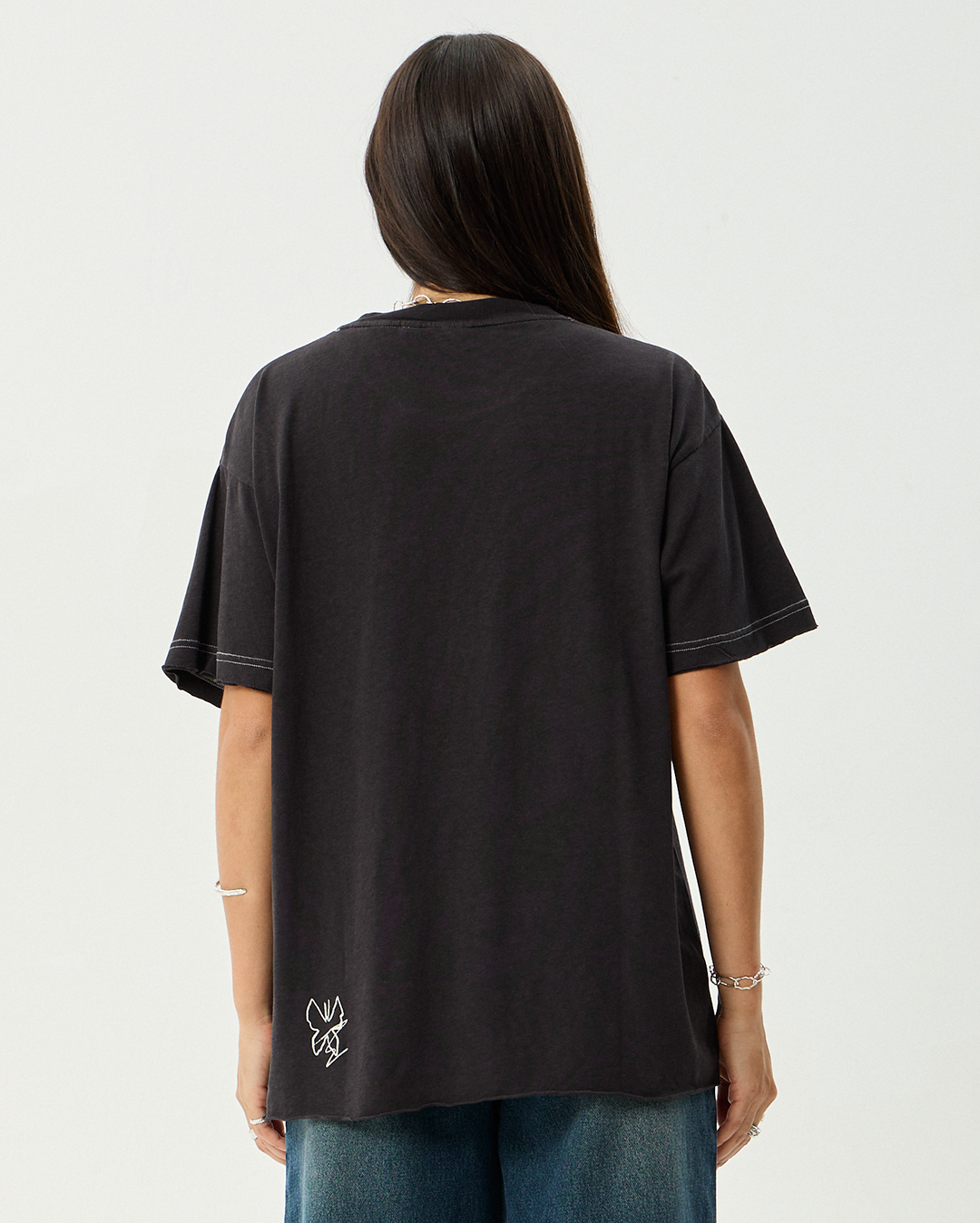 Rise - Hemp Oversized Tee - Stone Black - Afends