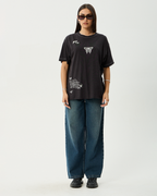 Rise - Hemp Oversized Tee - Stone Black - Afends