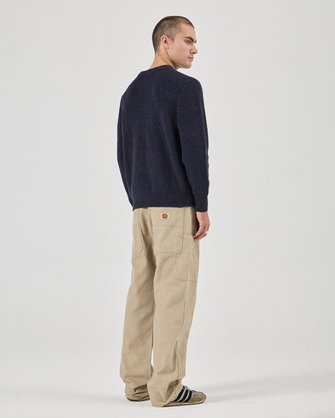 Fishermans Tweed Crew - Dark Navy - Rollas