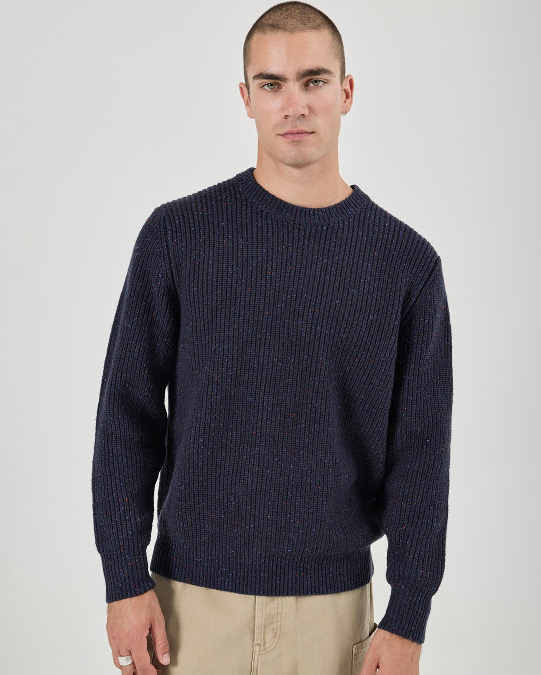 Fishermans Tweed Crew - Dark Navy - Rollas