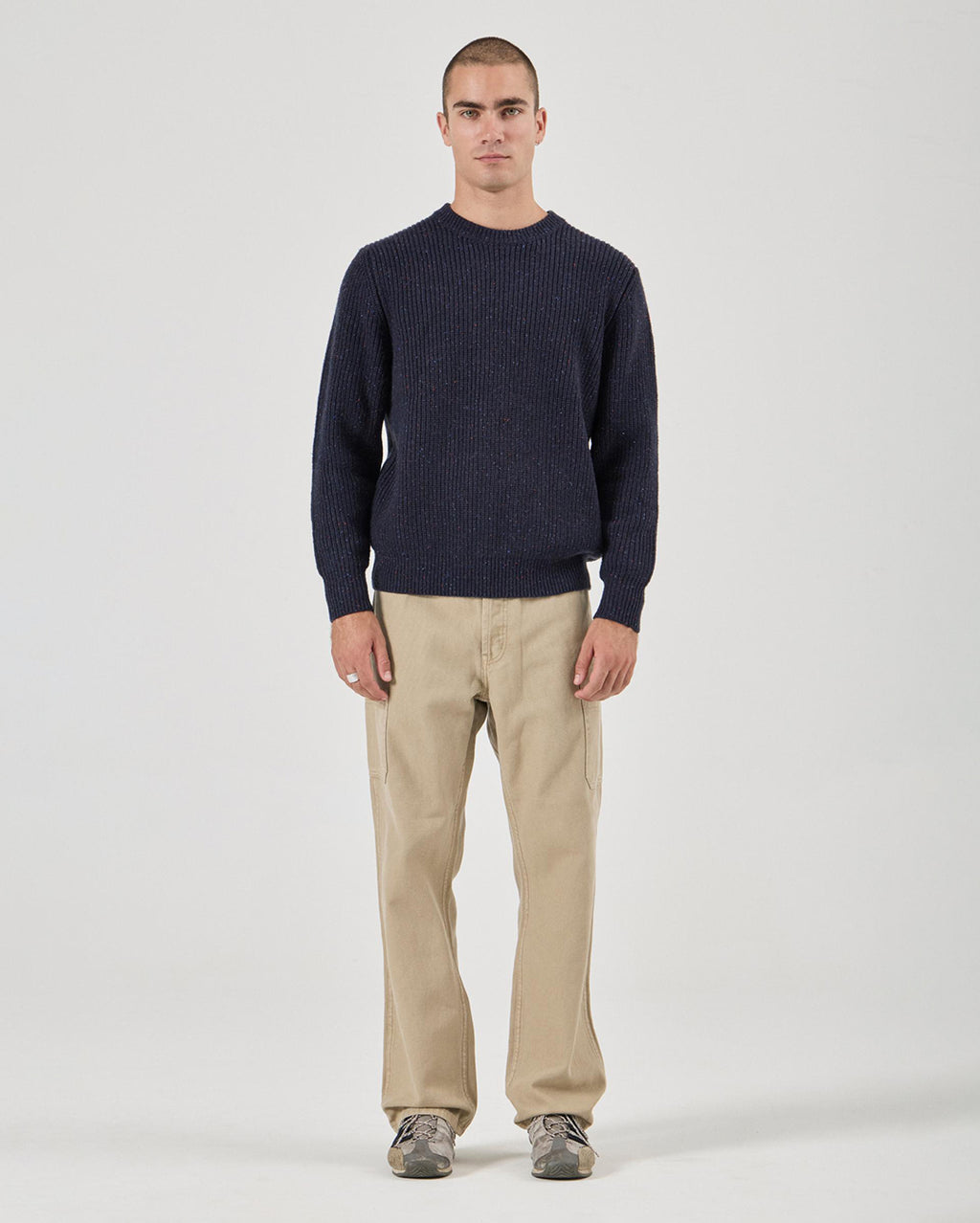 Fishermans Tweed Crew - Dark Navy - Rollas
