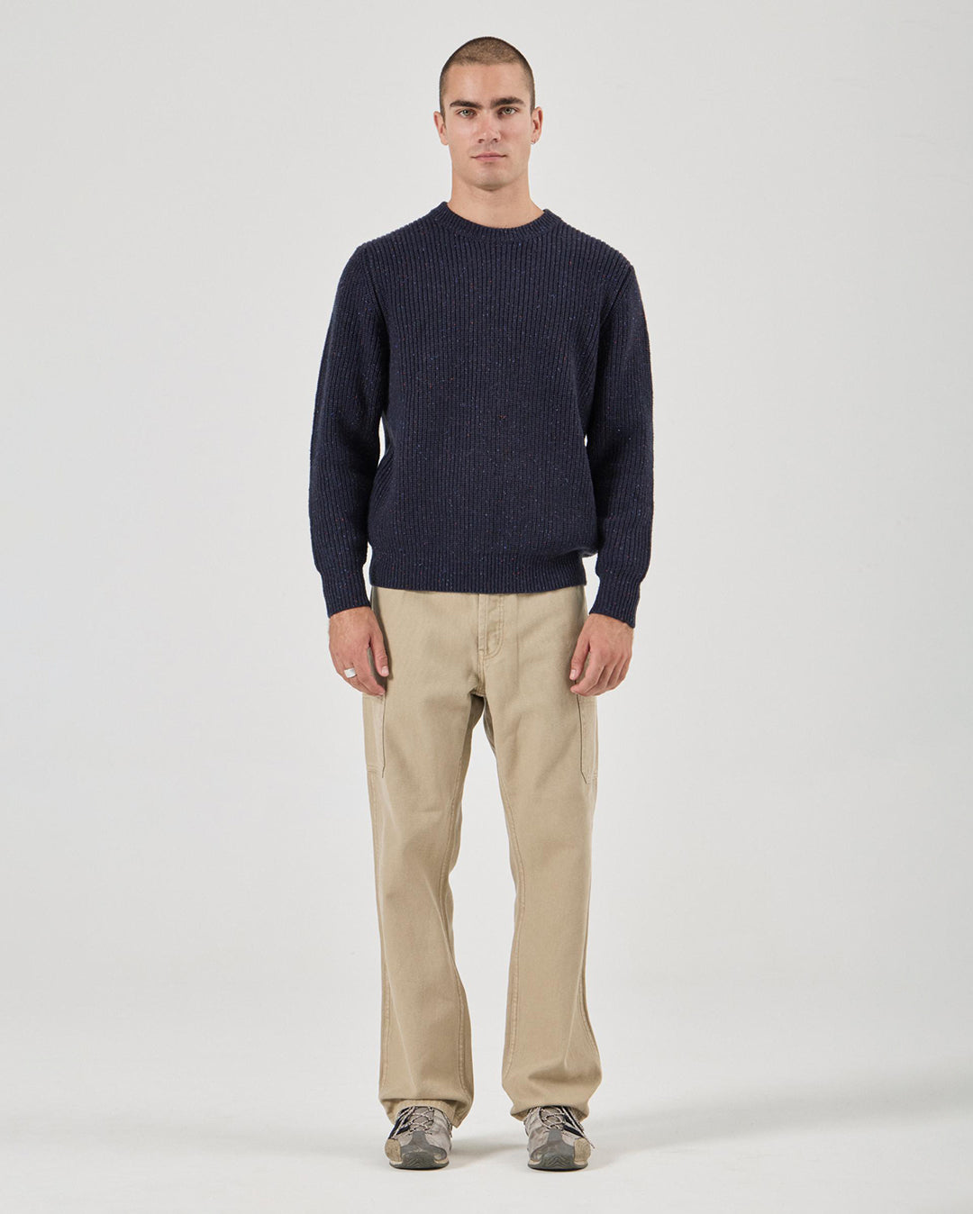 Fishermans Tweed Crew - Dark Navy - Rollas