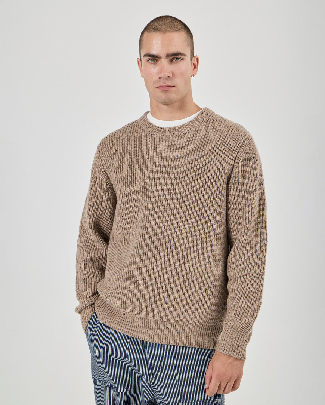 Fishermans Tweed Crew - Linseed - Rollas