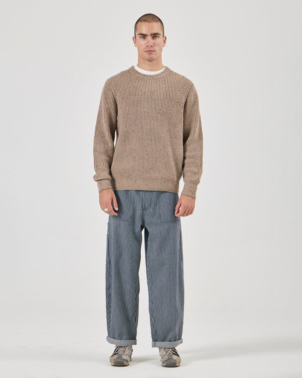 Fishermans Tweed Crew - Linseed - Rollas