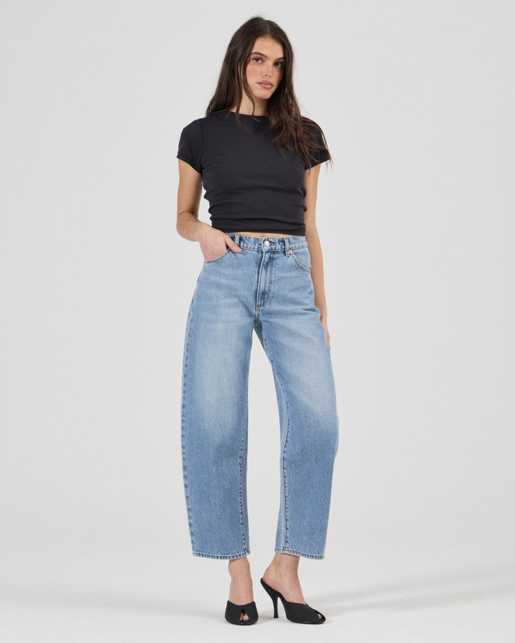 Gigi Barrel Denim Jeans - Surrender - Rollas