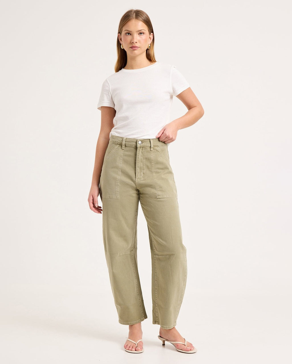 Gigi Barrel Trade Pants - Summer Olive - Rollas