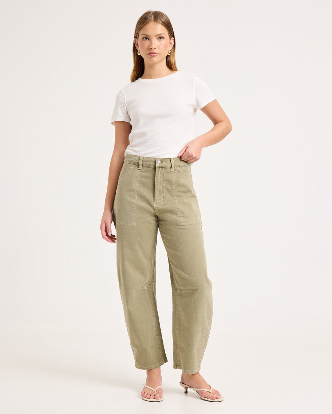 Gigi Barrel Trade Pants - Summer Olive - Rollas