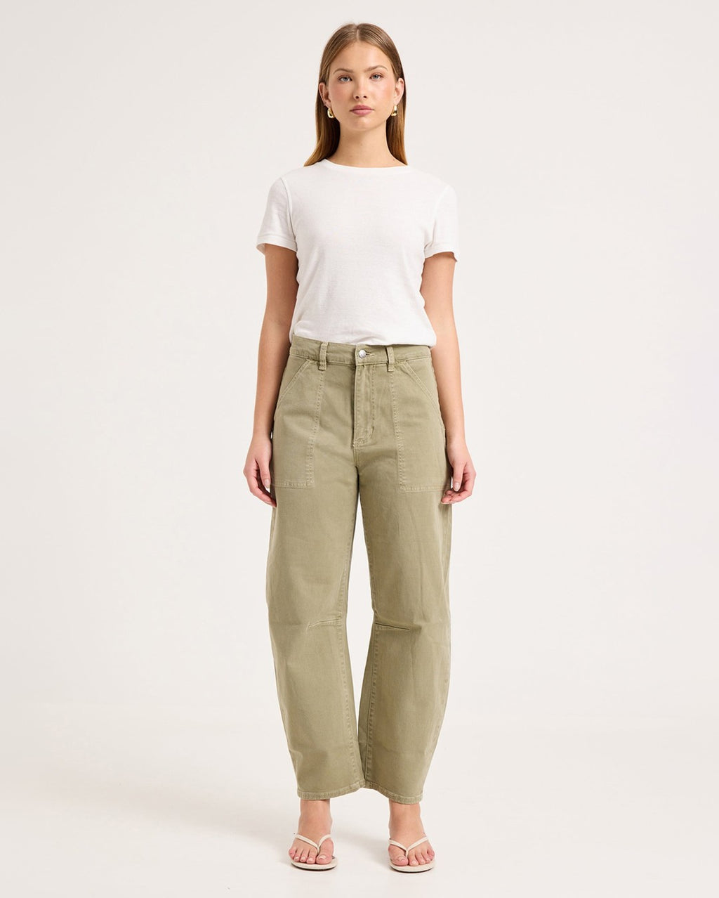 Gigi Barrel Trade Pants - Summer Olive - Rollas