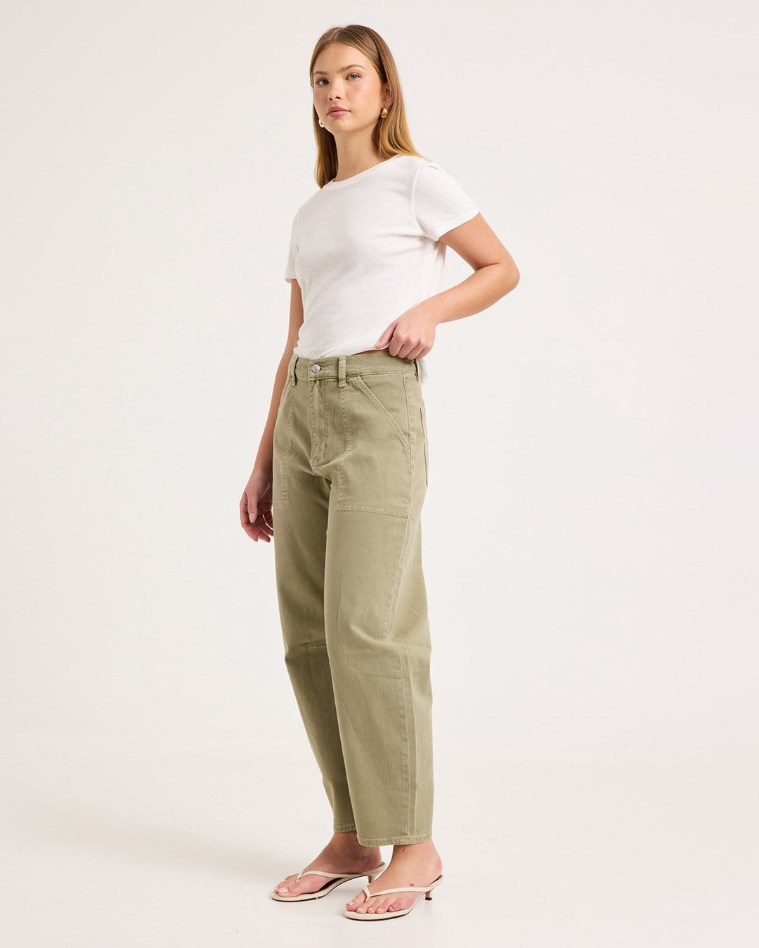 Gigi Barrel Trade Pants - Summer Olive - Rollas