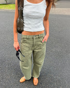 Gigi Barrel Trade Pants - Summer Olive - Rollas