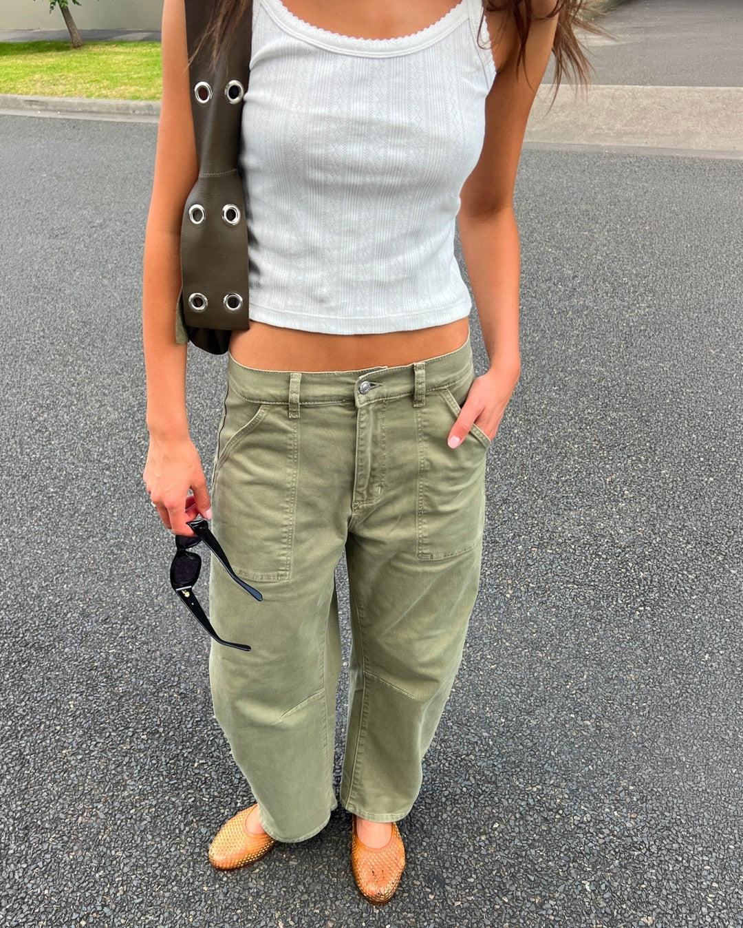 Gigi Barrel Trade Pants - Summer Olive - Rollas