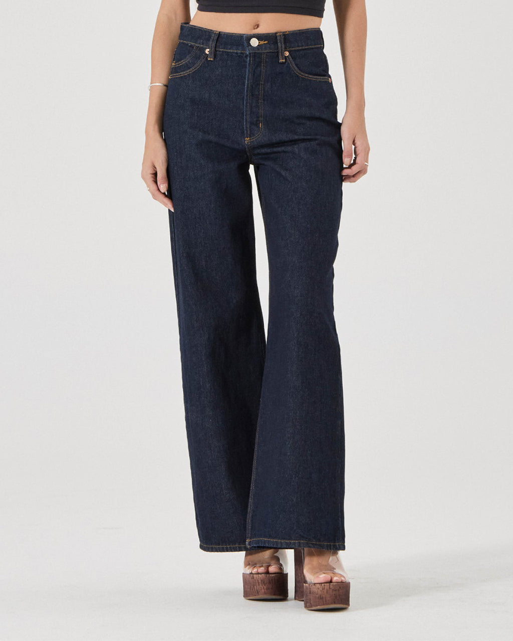 Sailor Long Relaxed Denim Jeans - Dark Rinse