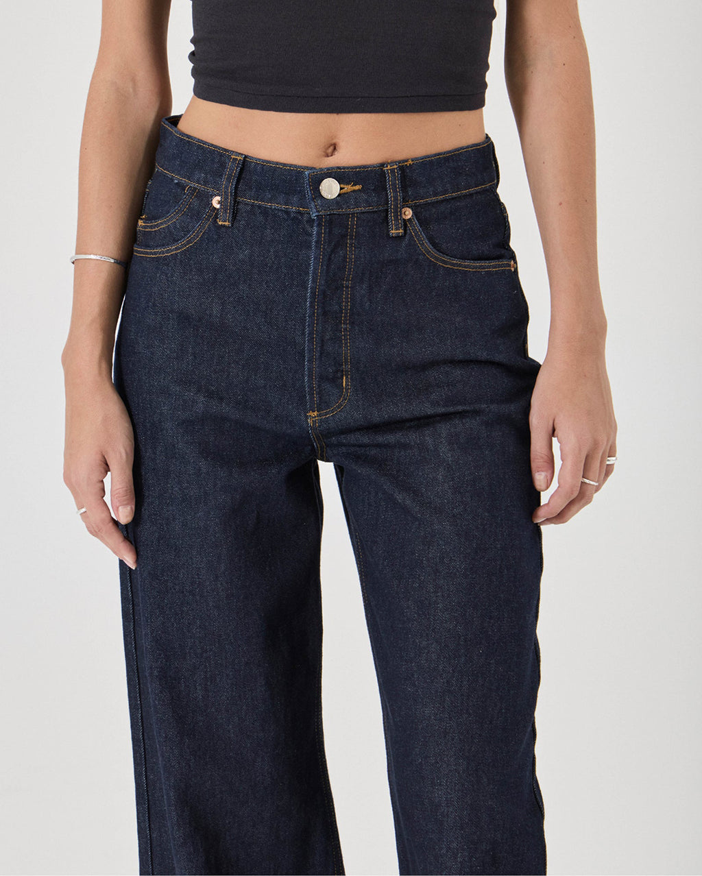 Sailor Long Relaxed Denim Jeans - Dark Rinse