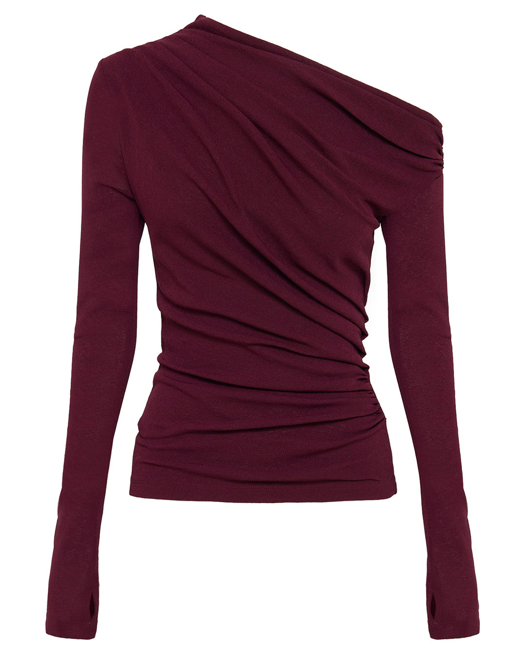 Rue Mesh LS Top - Merlot - Nude Lucy