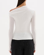 Rue Mesh LS Top - Salt - Nude Lucy