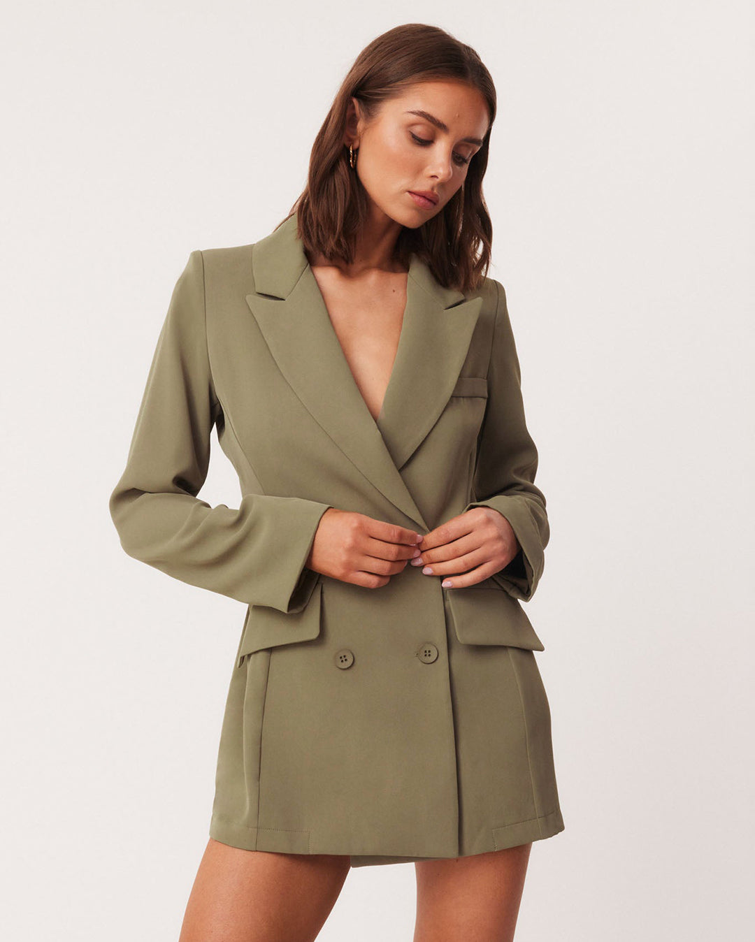 SNDYS Ryan Blazer Dress - Moss  Wally