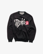 Brush Knit Sweater - Black - S-Double