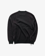 Brush Knit Sweater - Black - S-Double