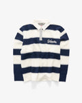 Cursive Knit Rugby - Navy/Natural - S-Double