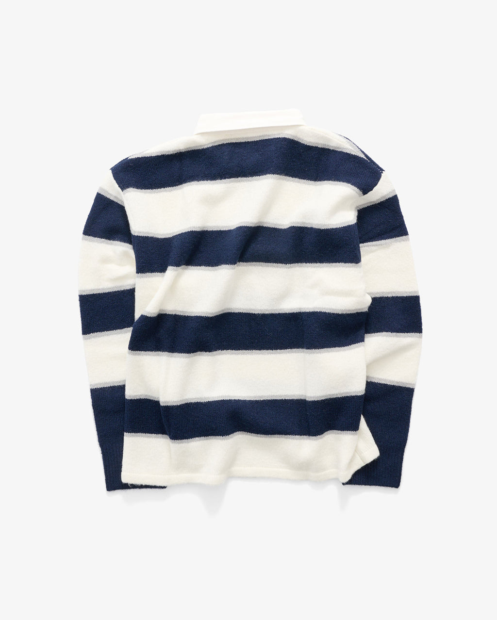Cursive Knit Rugby - Navy/Natural - S-Double