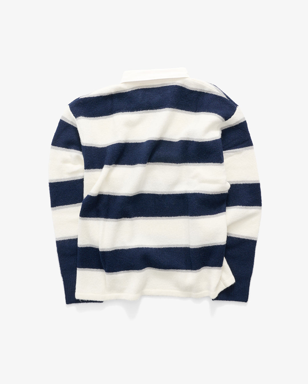 Cursive Knit Rugby - Navy/Natural - S-Double