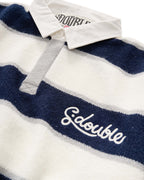 Cursive Knit Rugby - Navy/Natural - S-Double