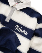 Cursive Knit Rugby - Navy/Natural - S-Double