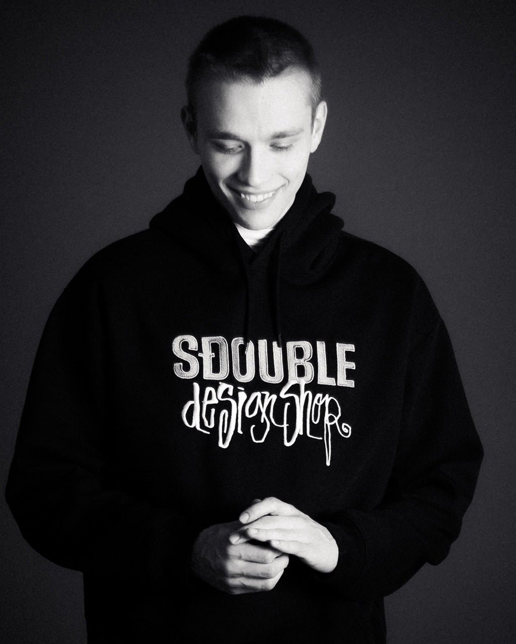 Funky Design Shop Hoodie - Black - S-Double
