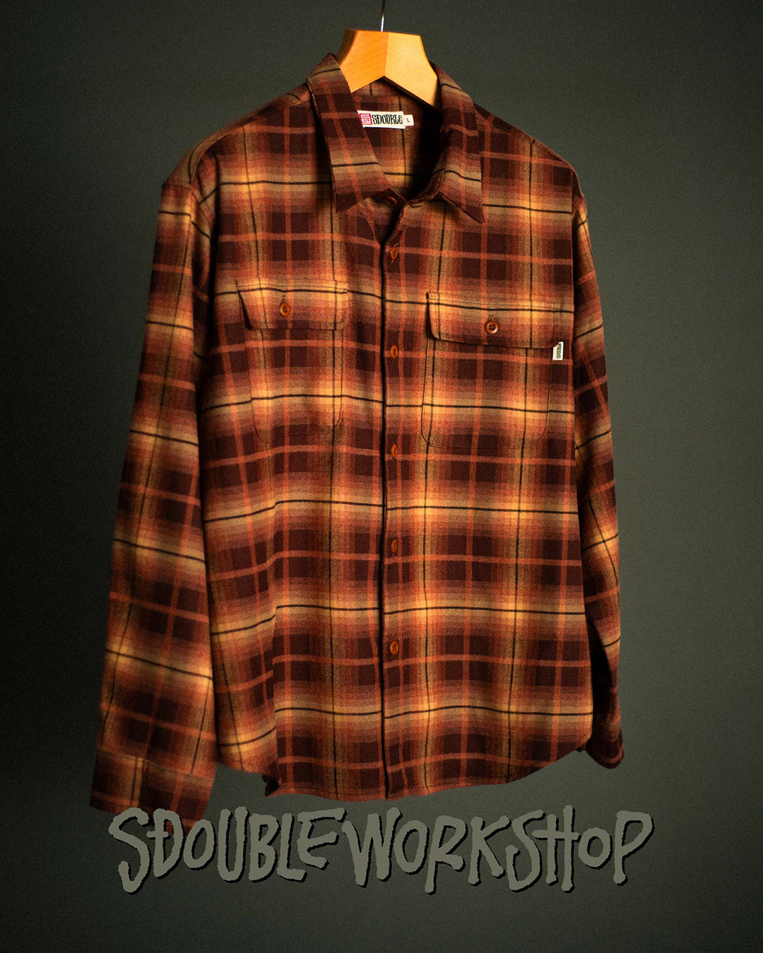 Pass Flannel Overshirt - Rust