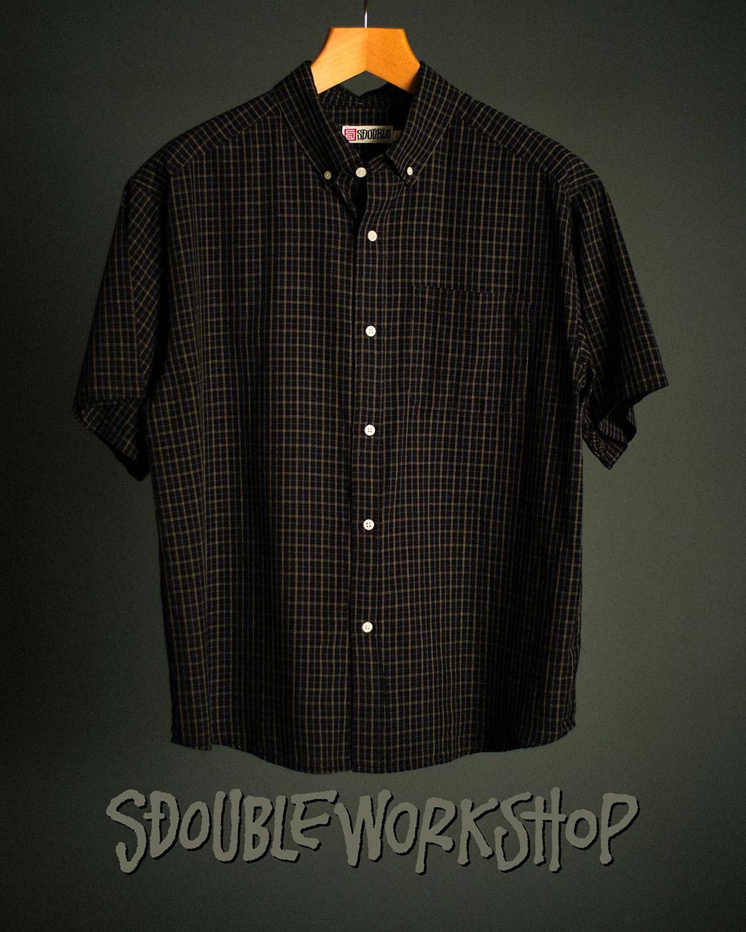 Riven Plaid Classic Shirt - Black - S-Double