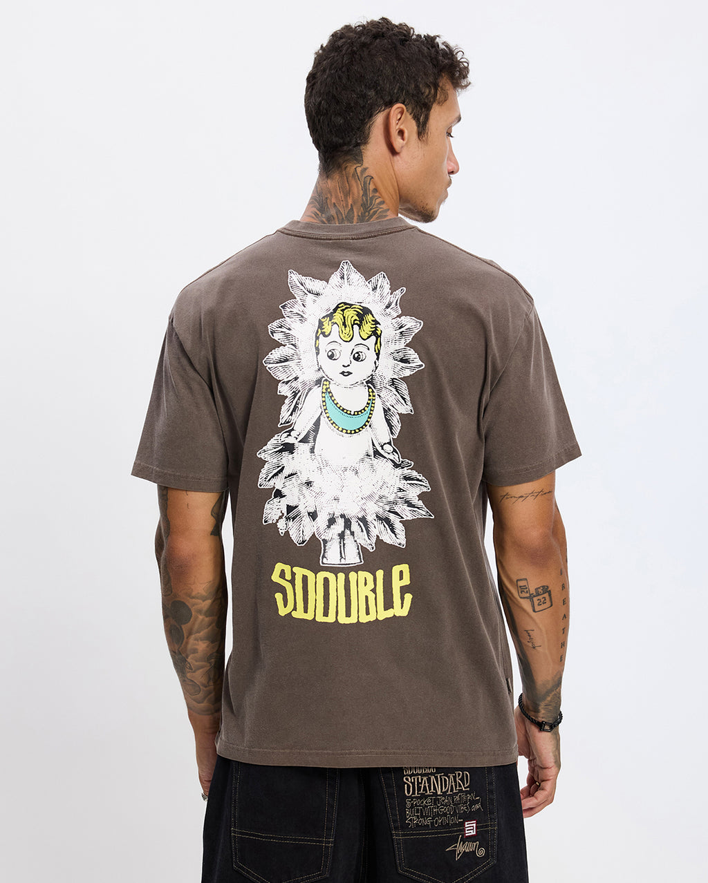 Voodoo Doll Short Sleeve Tee - Pigment Ash - S-Double