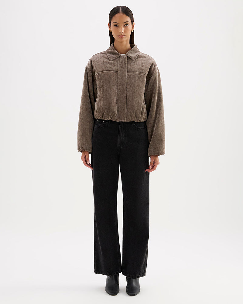 Sabina Bomber - Driftwood - Nude Lucy
