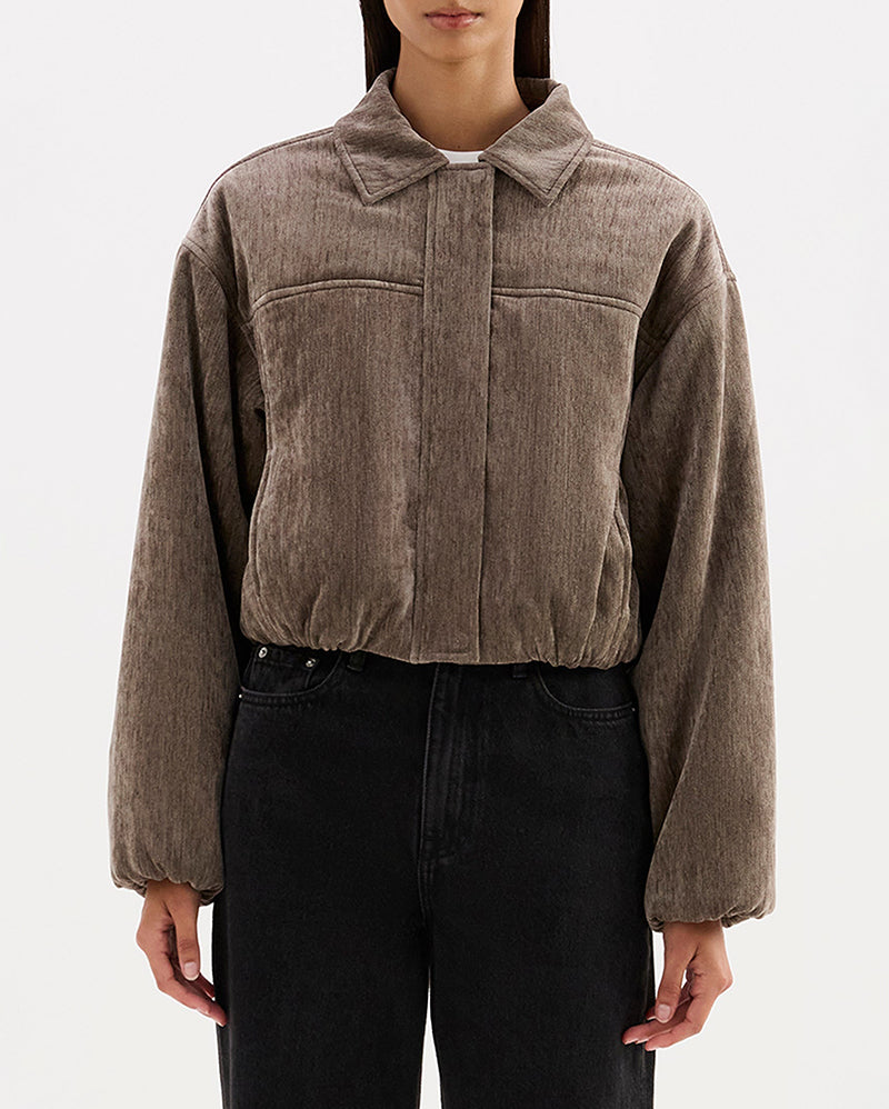 Sabina Bomber - Driftwood - Nude Lucy