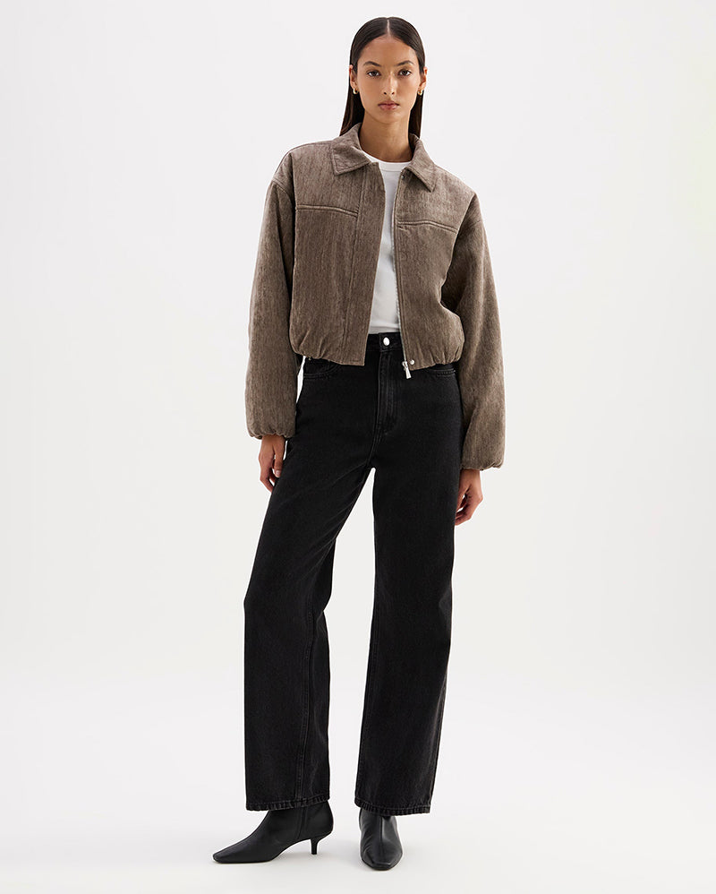 Sabina Bomber - Driftwood - Nude Lucy