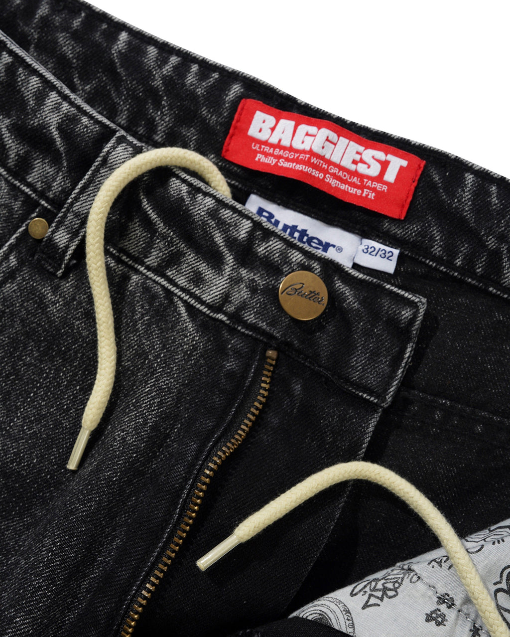 Santosuosso Denim Jeans - Stonewash Black - Butter Goods