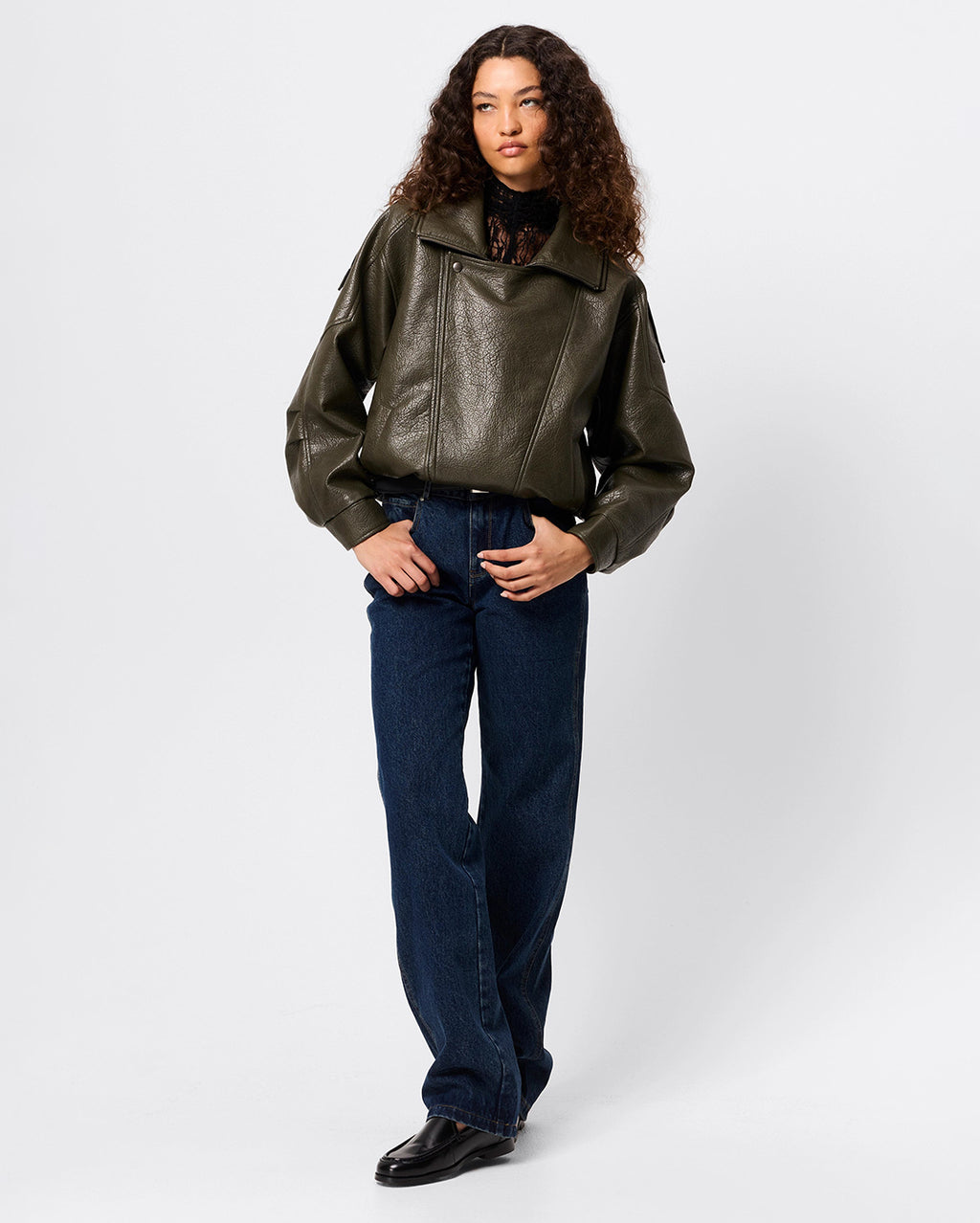 Saxon Oversized Bomber - Olive - Mossman