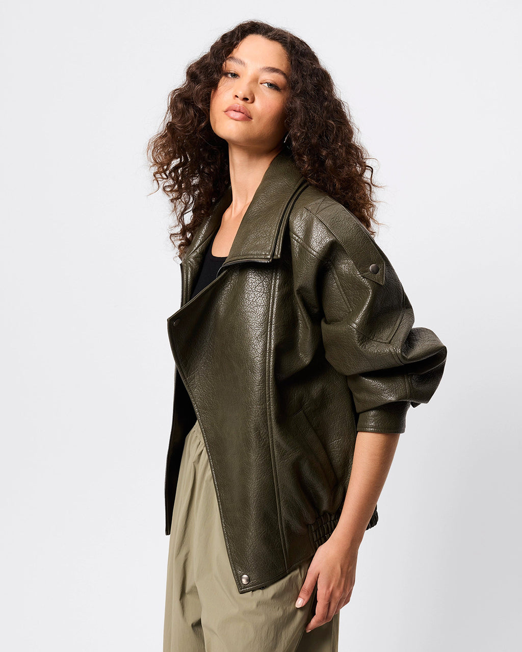 Saxon Oversized Bomber - Olive - Mossman