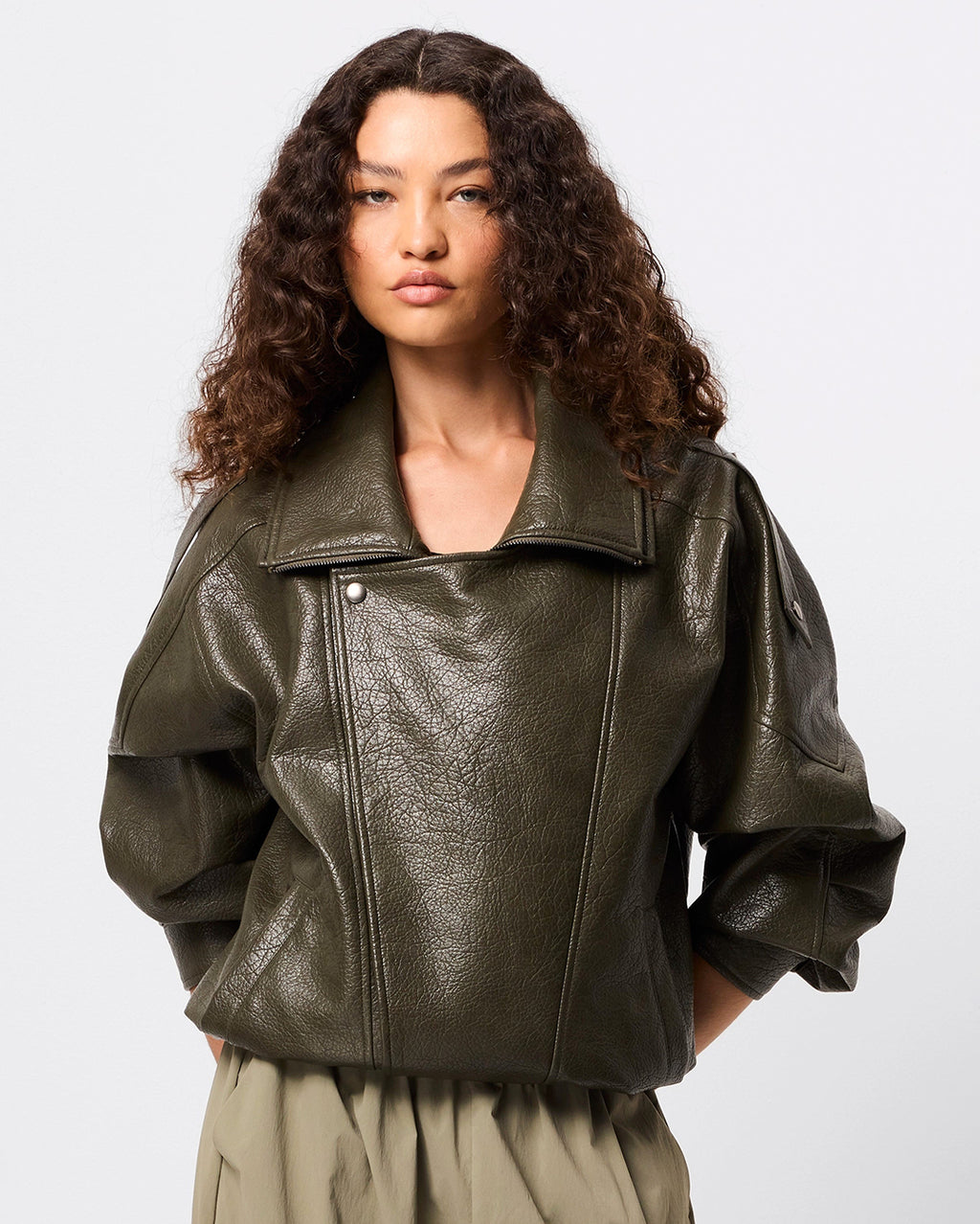 Saxon Oversized Bomber - Olive - Mossman