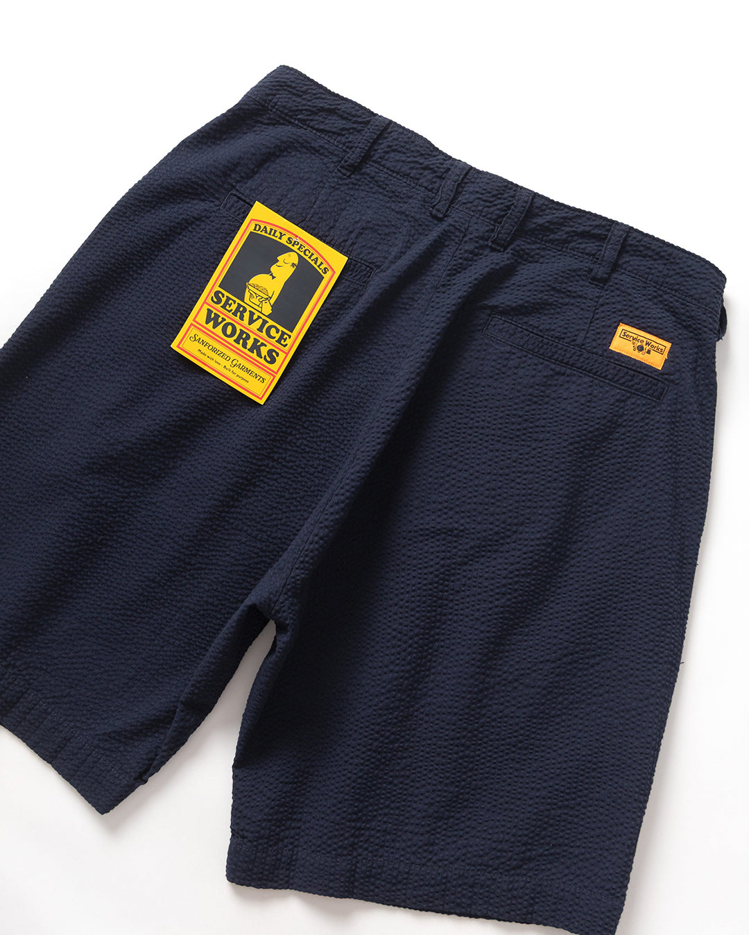 Seersucker Part Timer Shorts - Dark Navy - Service Works