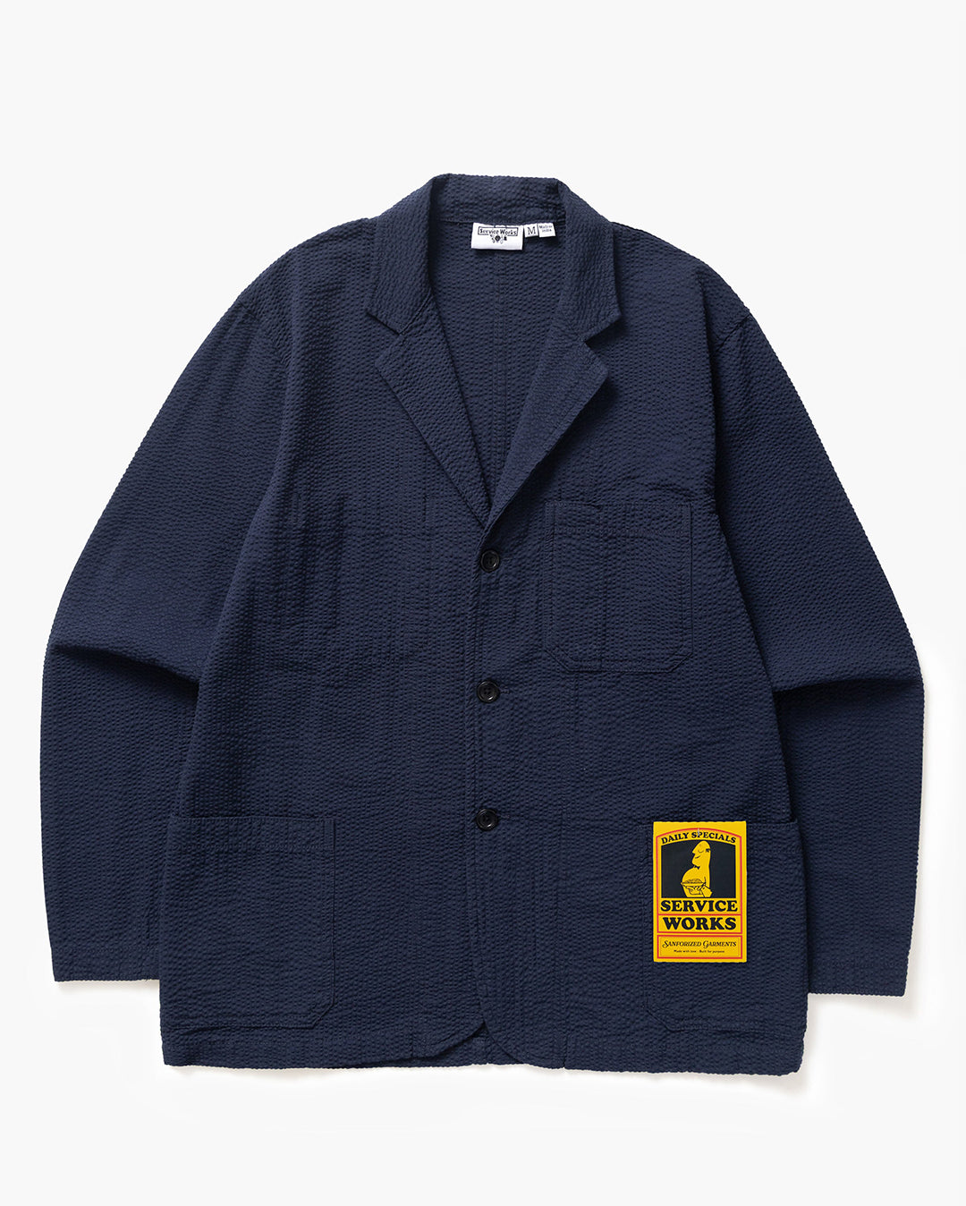 Seersucker Server Suit Jacket - Dark Navy - Service Works