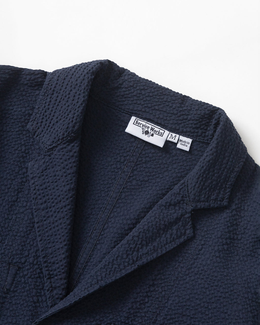 Seersucker Server Suit Jacket - Dark Navy - Service Works