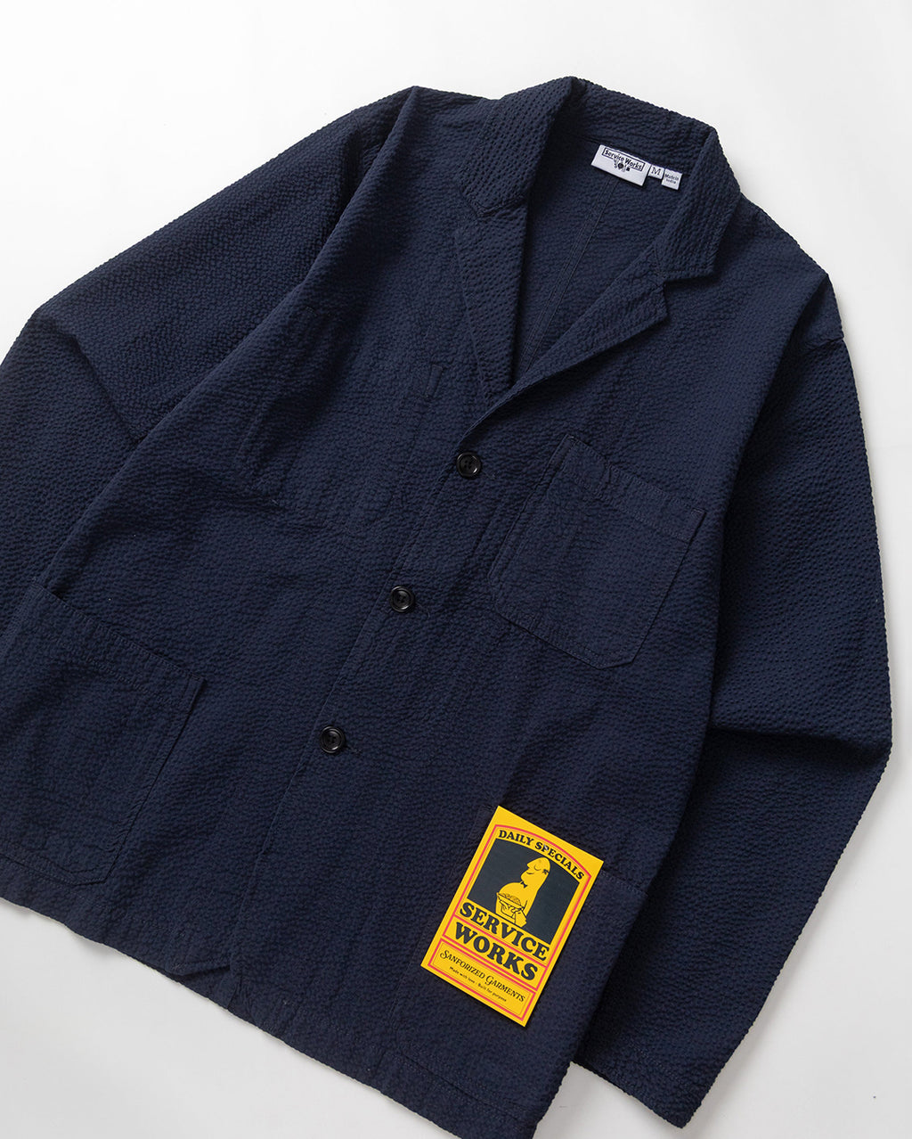 Seersucker Server Suit Jacket - Dark Navy - Service Works